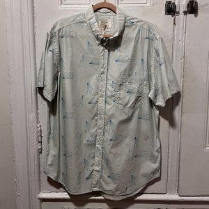 NWT Billy Reid Men's Short Sleeve Cotton Button-down Size L